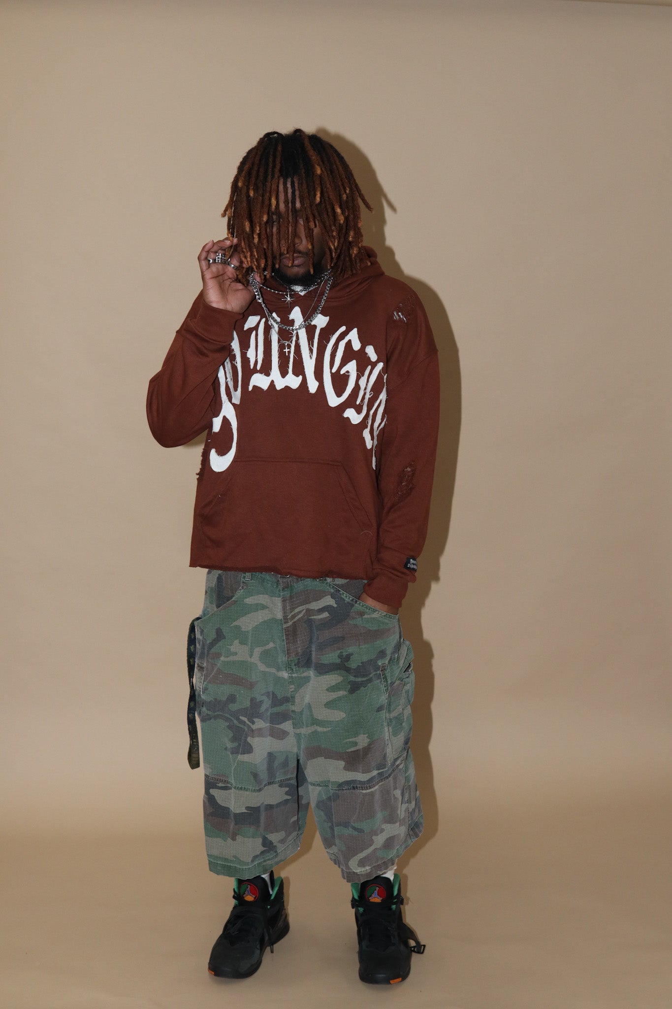 Burnt sienna Brown Youngin Hoodie
