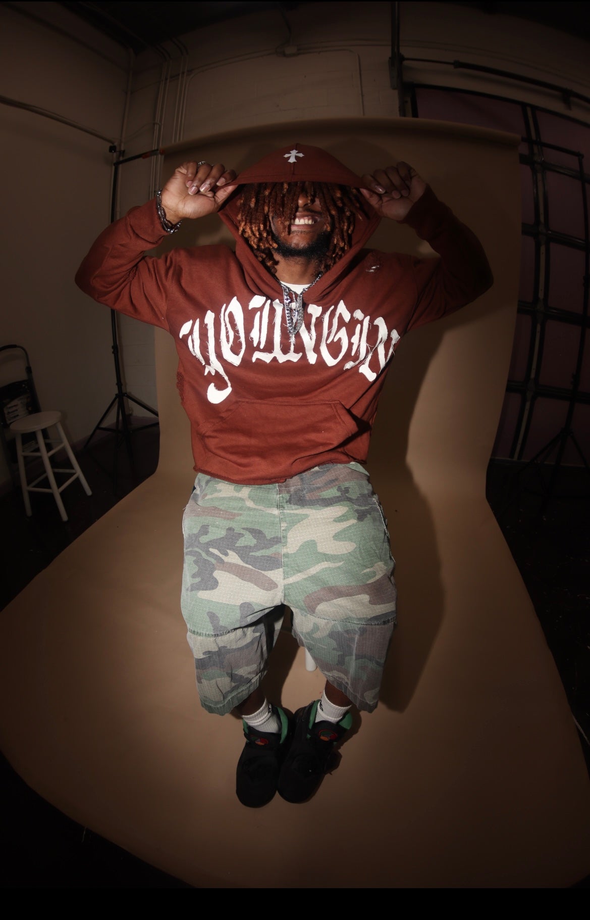 Burnt sienna Brown Youngin Hoodie