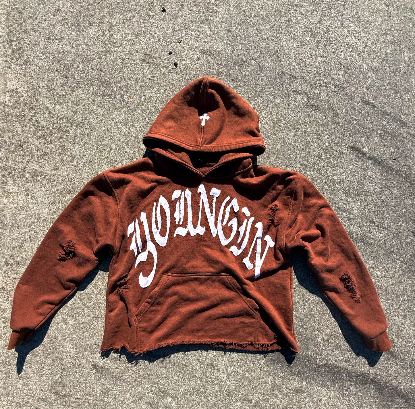 Burnt sienna Brown Youngin Hoodie